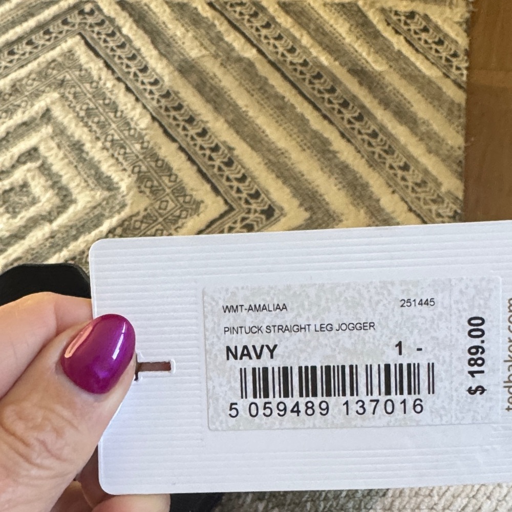 Ted Baker Chevron Door Mat - Cream and Gray